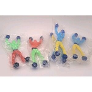 JOHOUSE Sticky Wall Climbers Toy, Pack of 5 Climbing Men, Classic Multicolor NIB